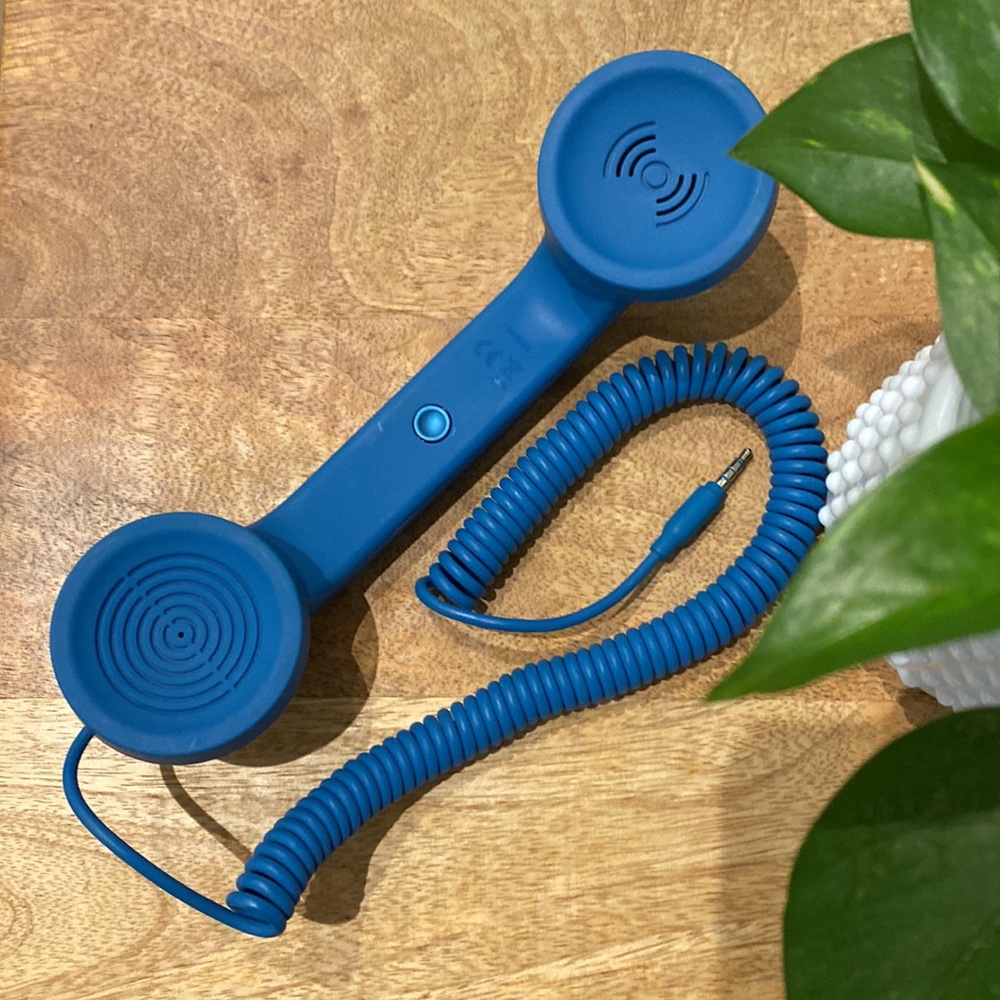 Native Union Pop Phone Retro Handset Soft Touch Attachment w/ Audio Jack w/o Box - Picture 6 of 10